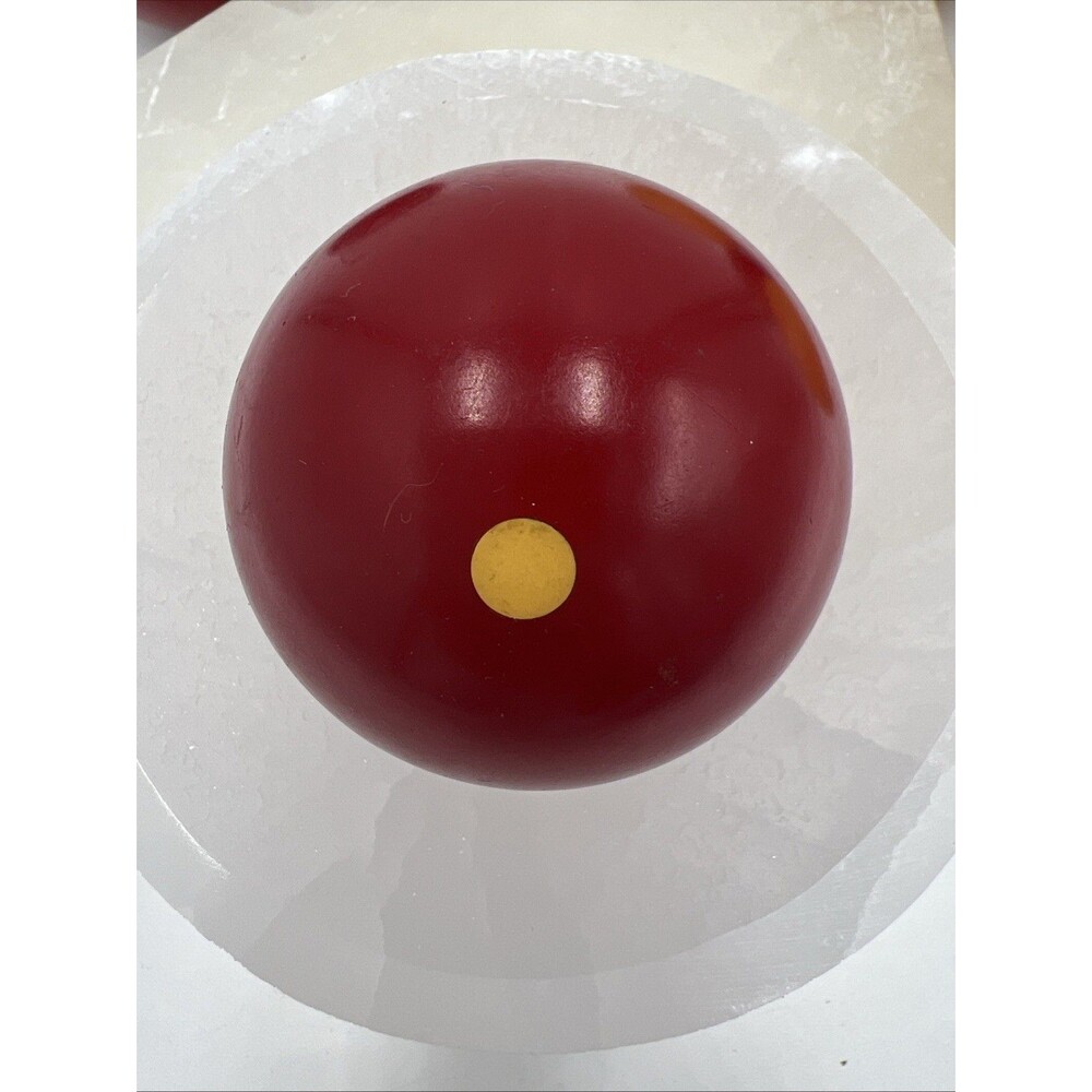 Antique RARE Bakelite Billiard Cue Ball, Pool Catalin Gaming Cherry Bakelite Dot